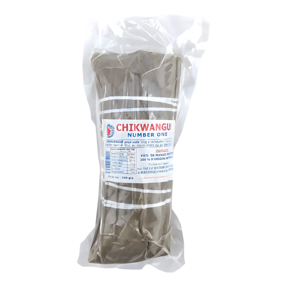 Kwanga Pâte de Manioc - Préservée Fraîcheur emballée sous vide, idéale pour l'épicerie salée et la cuisine africaine traditionnelle.